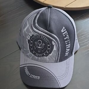 Gray Swim Cap with Emblem and Contrast Stitching